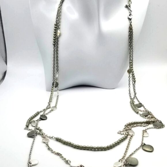 Earnest beauty round nugget layered necklace - Picture 1 of 3